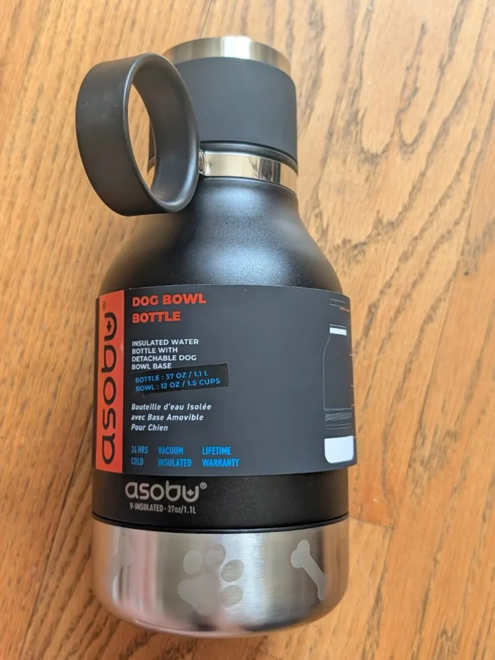 Asobu Insulated Dog Bowl Water Bottle 33oz Stainless Steel Travel Pet Travel Mug